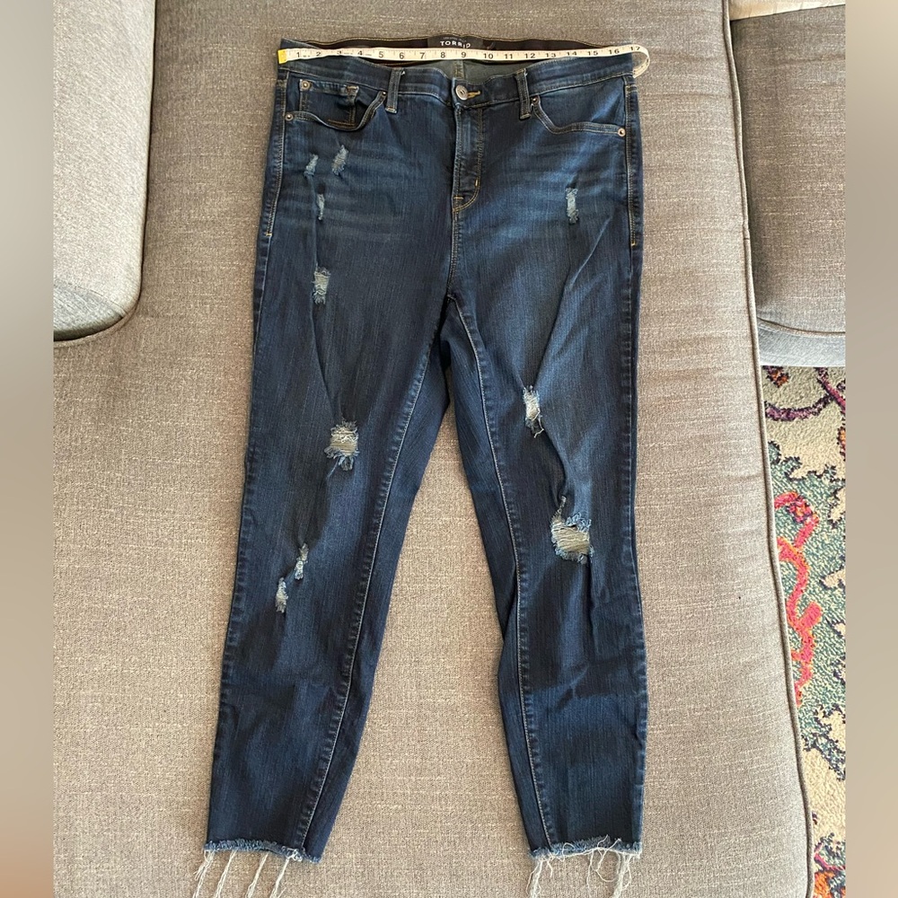Torrid Distressed Skyhigh skinnies